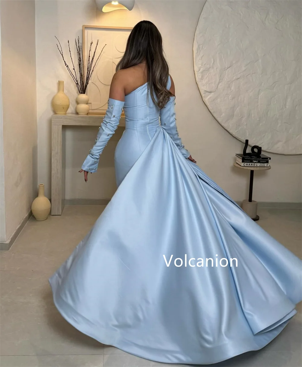 Gaun Midi Satu Bahu Putri Duyung Berpayet Charmeuse Kustom Acara Formal Fashion Indah Yang Dipesan Lebih Dahulu