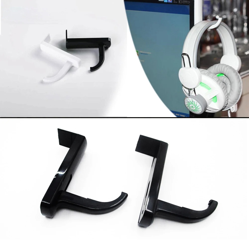 1/2Pcs Wall Headphone Holder Hanger PC Monitor Stand Durable Headphone Accessories Headset Hanger PC Universal Monitor Bracket