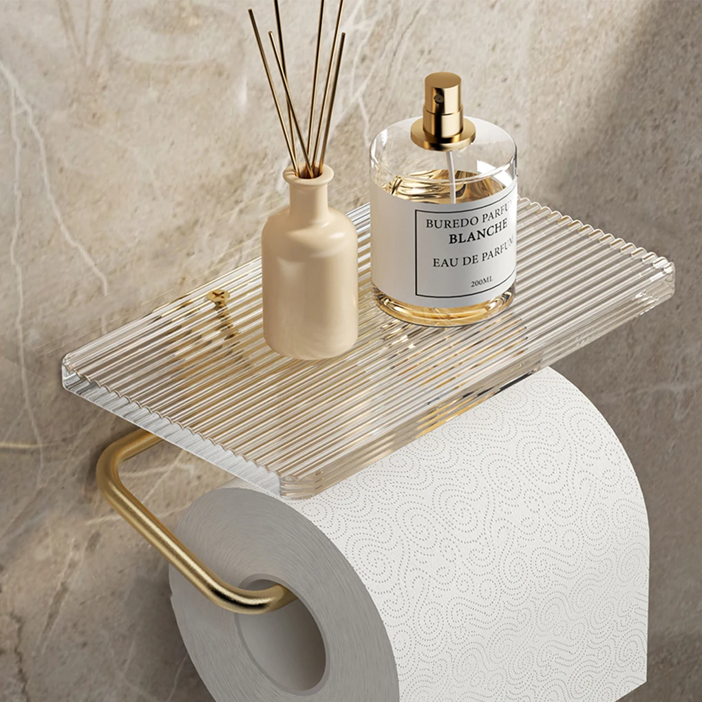 1PC Toilet Paper Holder Acrylic Aluminum Alloy Material European Royal Noble Waterproof Towel Paper Holder Bathroom Accessories