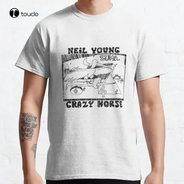 Neil jovem cavalo louco zuma folk rock retro super legal vintage clássico camiseta personalizado aldult adolescente unisex Xs-5Xl