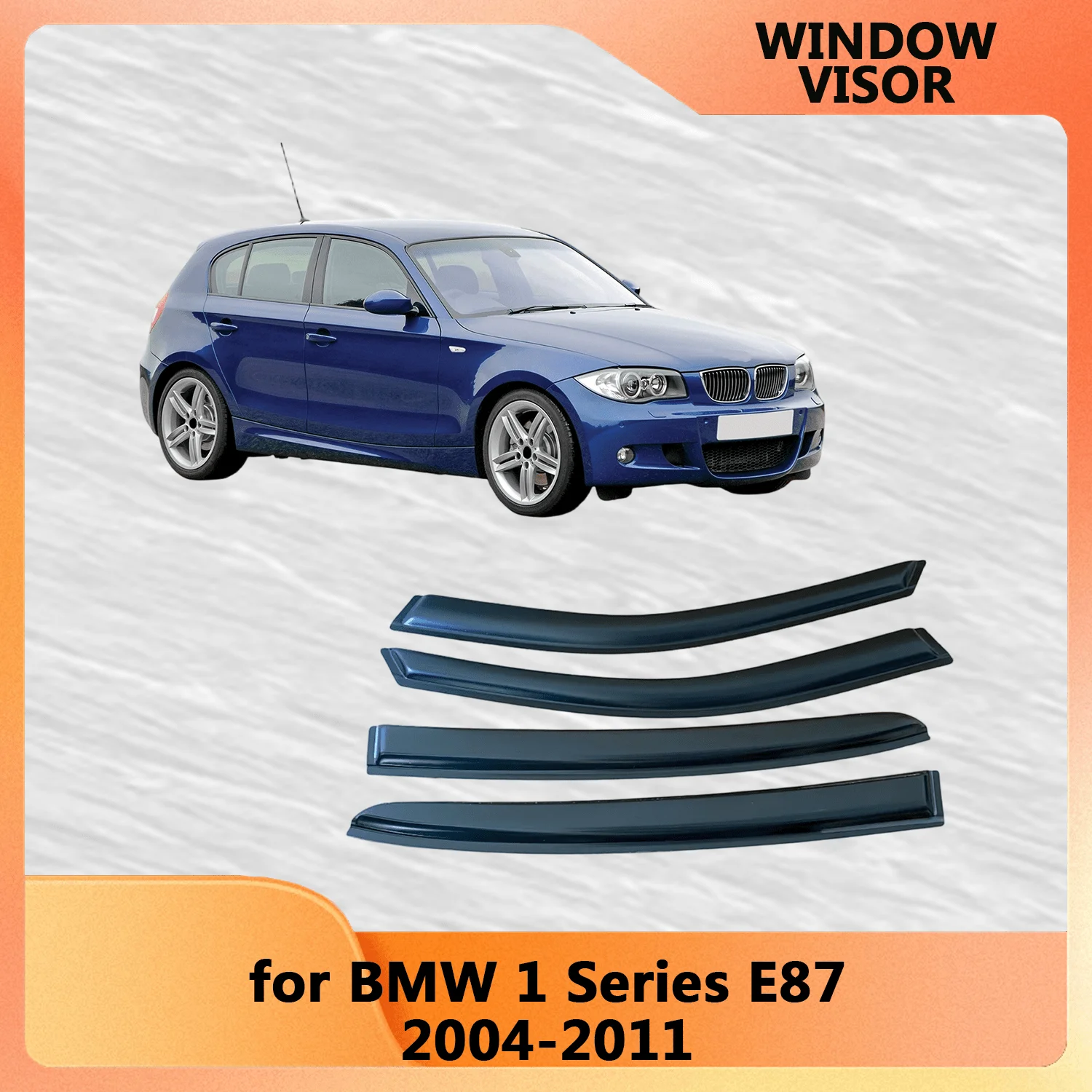 

For BMW 1 Series E87 2004 2005 2006 2007 2008 2009 2010 2011 Wind Deflectors Rain Guards Door Visor Vent Shades Window Visor