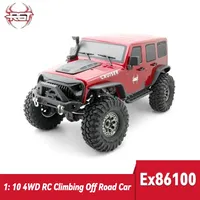 RGT Ex86100 V2 1/10  RC 4WD Electric Remote Control Model Simulation Wrangler Off-road Climbing Car Adult Boy Toy Model Gift Box