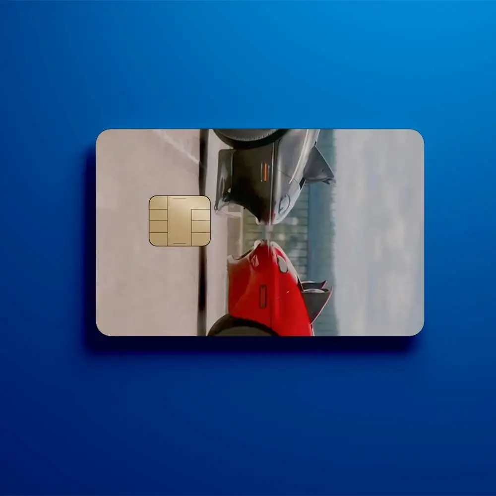 Red M-Miata M-Mx5 Car Card Stickers New Cartoon Card Debit Bank Charge Card Bus Metro Waterproof Sticker Decal Decoration