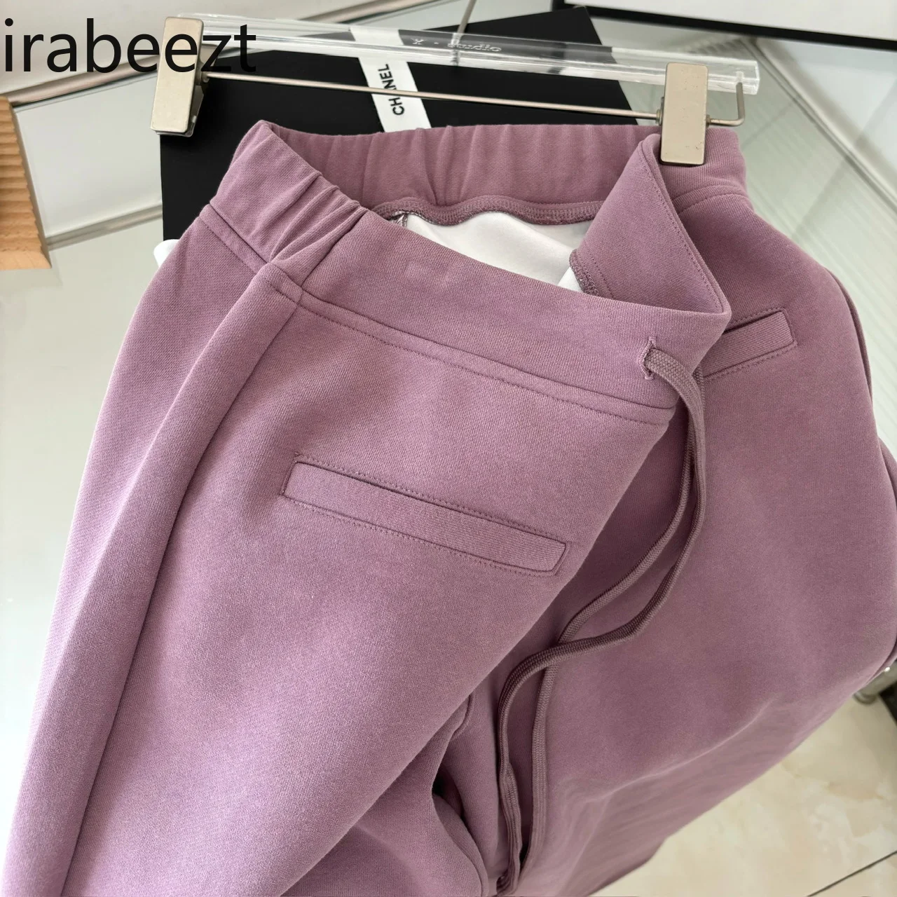 Daily Wear Purple/grey/black Casual Pants Slight Strech Streetwear Women Pantalon Mujer Elasticado Loose Straight Trousers