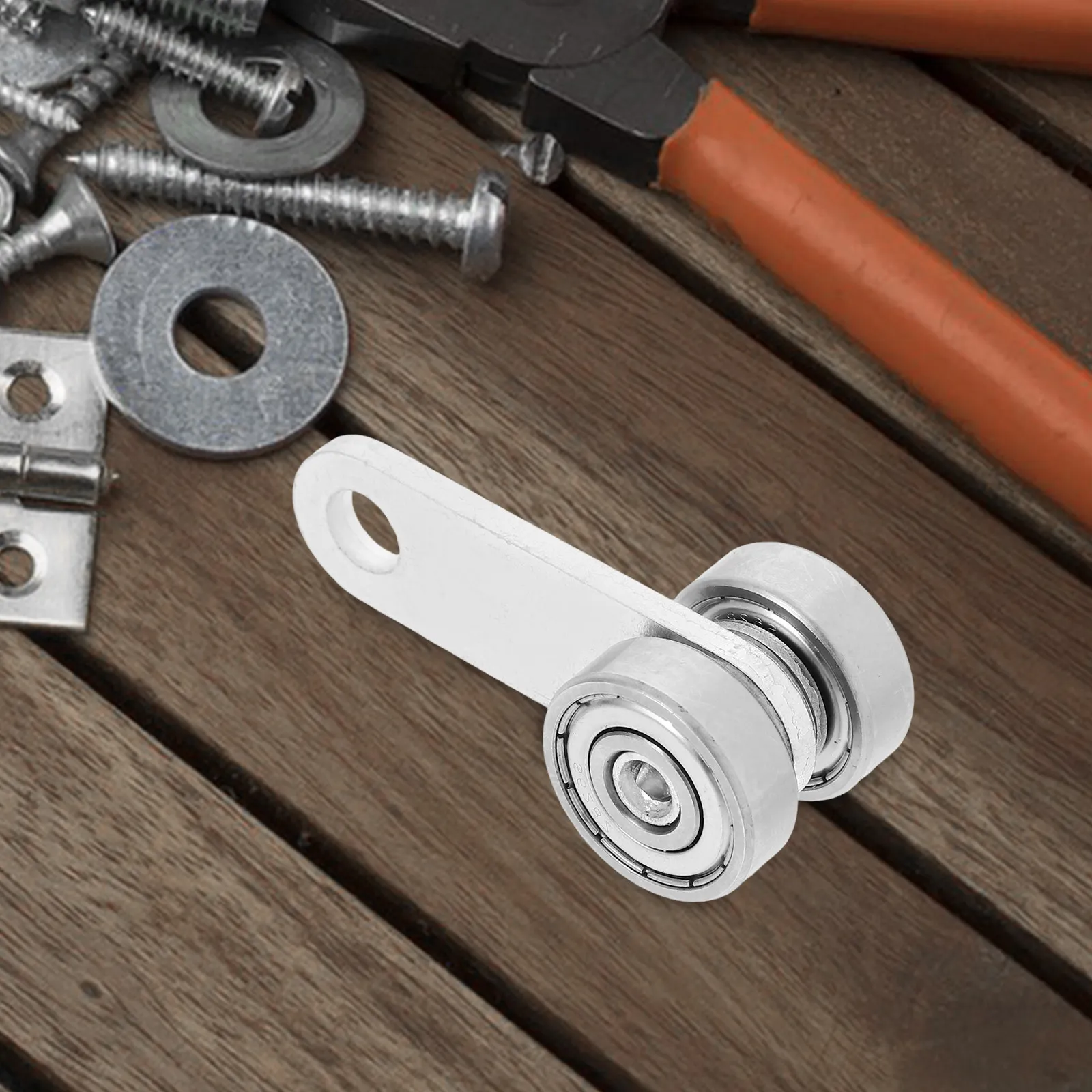 Iron Pulley Double Bearing Sliding Door Wheel Heavy Duty Track Roller for Barn Door Greenhouse Gate Hardware Detachable Pulley