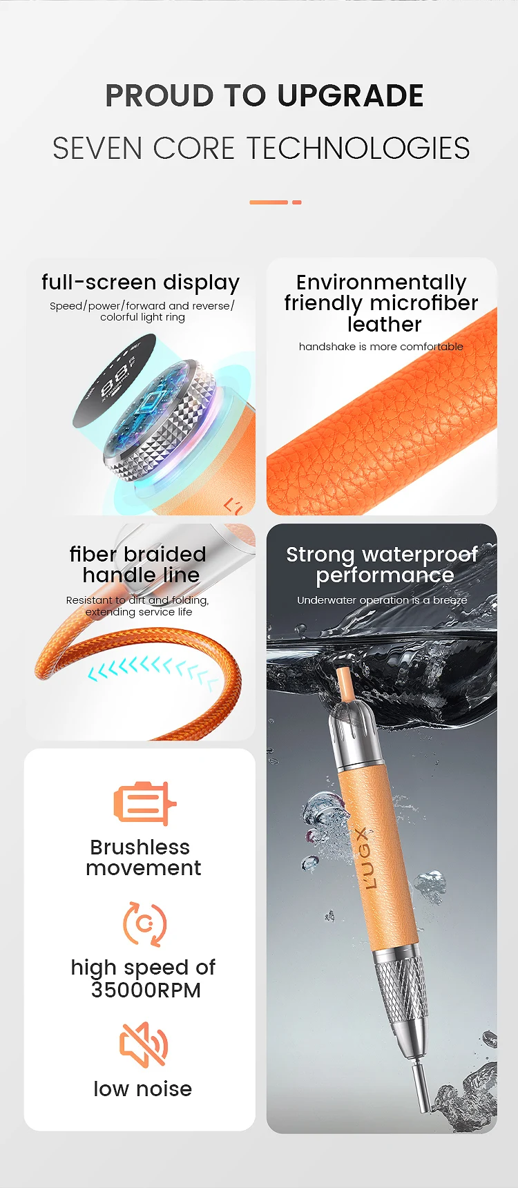 Taladro eléctrico para manicura profesional, lima de uñas inalámbrica de 35000RPM, amoladora pulidora de uñas recargable para uñas