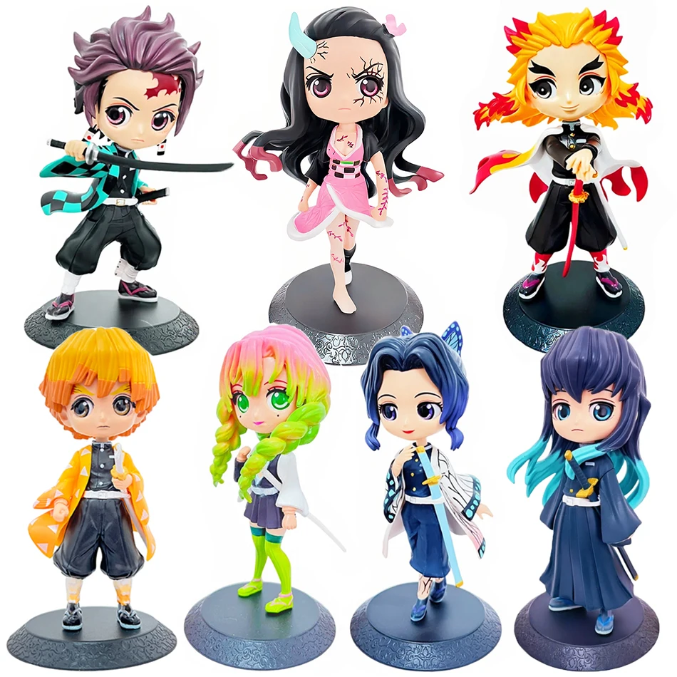 15cm Demon Slayer PVC-Figur, Holzkohlebehandlung, Lang Aprikose Shoulang Glasfigur, Desktop-Ornament, Anime-Peripherie-Geschenk