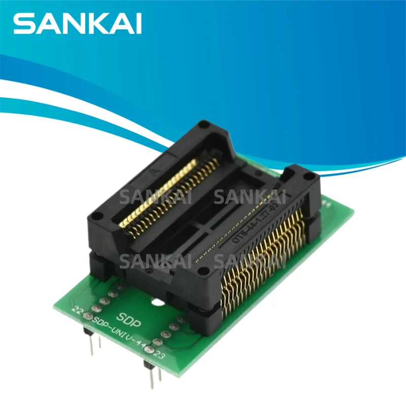 Адаптер-переходник SOP44 на DIP44 (PSOP44 - DIP44/SOP44/SOIC44/SA638-B006) для тестирования ИС, быстрое чтение данных