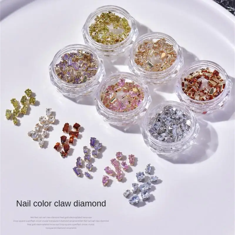 Super Flash Mini Three-dimensional Nail Jewelry Alien Manicure Quality Micro Zirconium Nail Decorative Sticker Decoration Deluxe