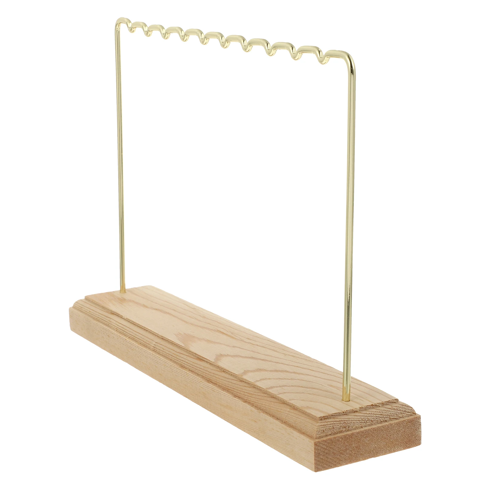 

Sturdy Wooden Base Display Rack Organizer Stand For Jewelry Storage Modern Decorative Bedroom Table Earring Stands Displays