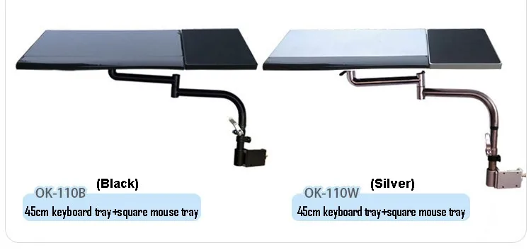 Multifunctoinal Full Motion Desk Edge /Chair Leg Clamping Mouse Pad /Keyboard Tray Holder Laptop Desk Notebook Stand