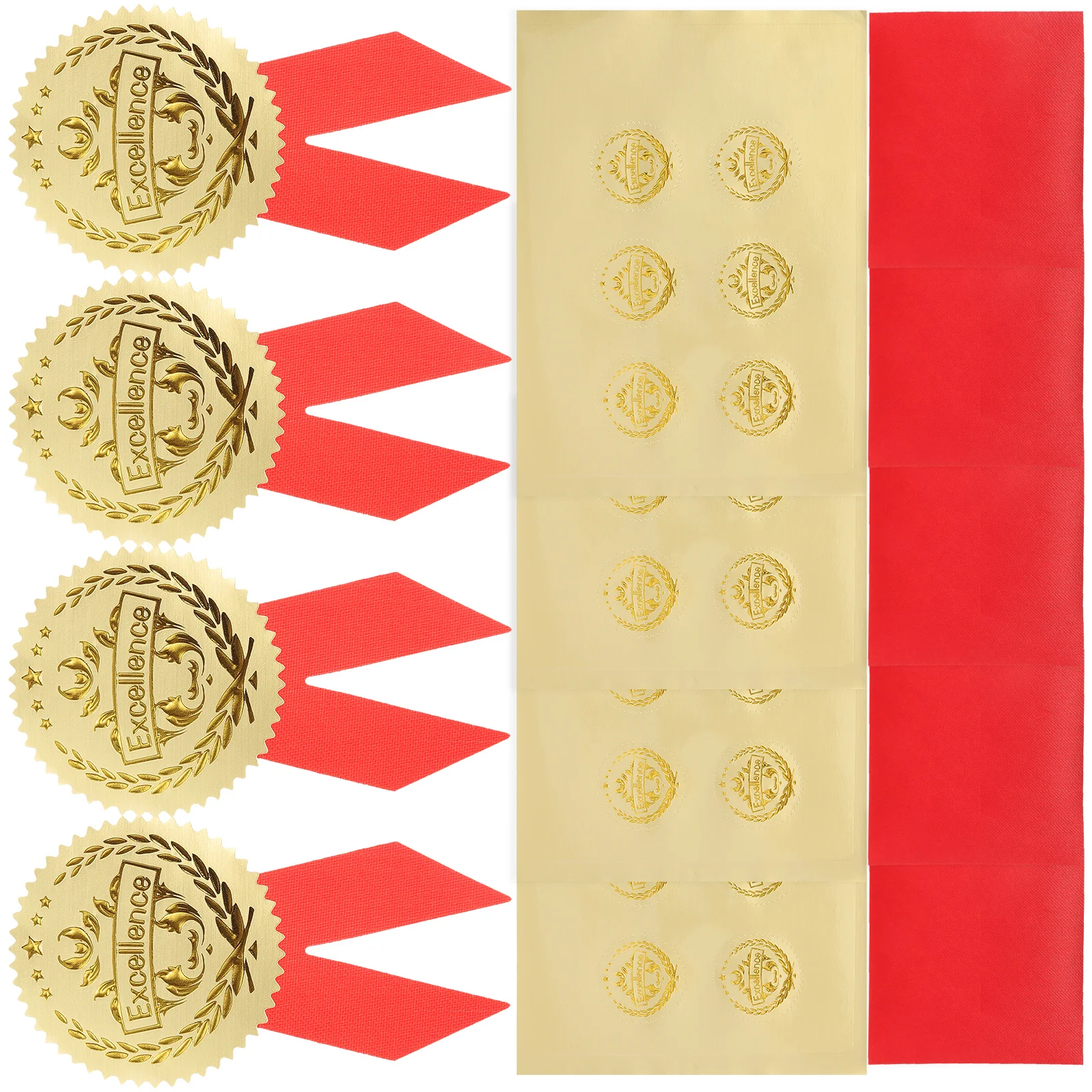 

36 set Medals Set Award For Kids Sports Event Medals Competition Reward Medal Stickers Decorative Medal Stickers