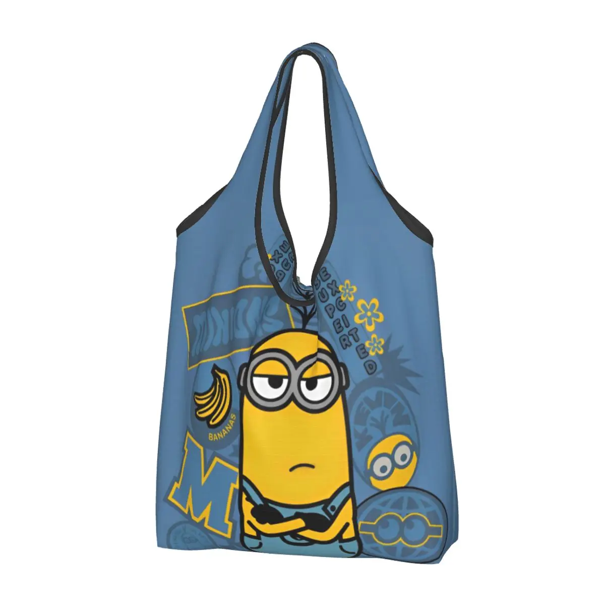 MINISO Walking Minions Shopper Bag Halloween Casual Handbags Polyester Work Tote Bag Student Graphic Shoulder Bag