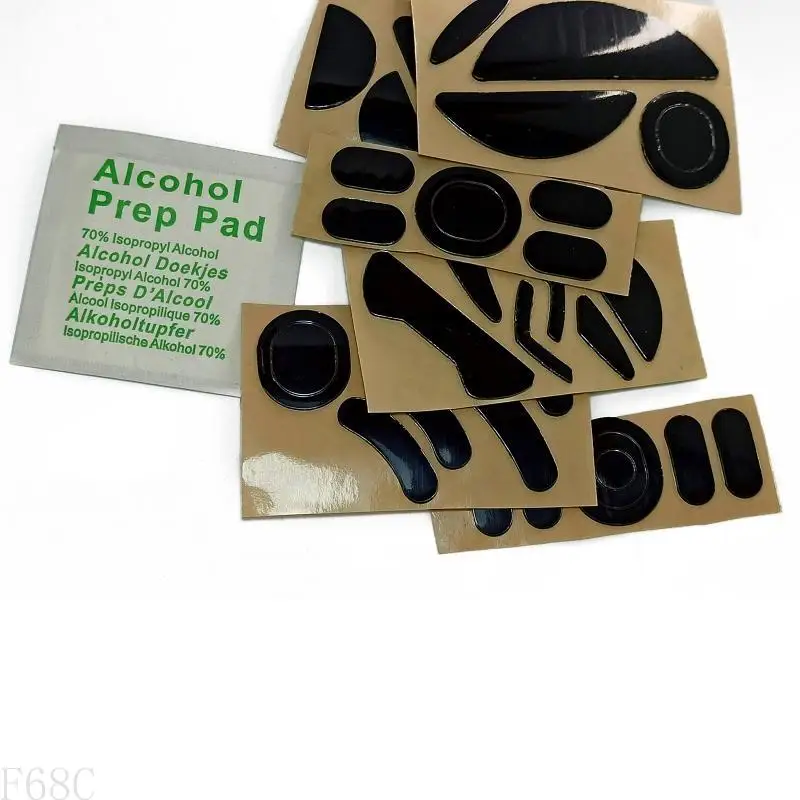 F68C 1 set pattini del mouse pads padde per i piedi del mouse per 3/g302 g303/mx518 mouse bordi curvi mouse