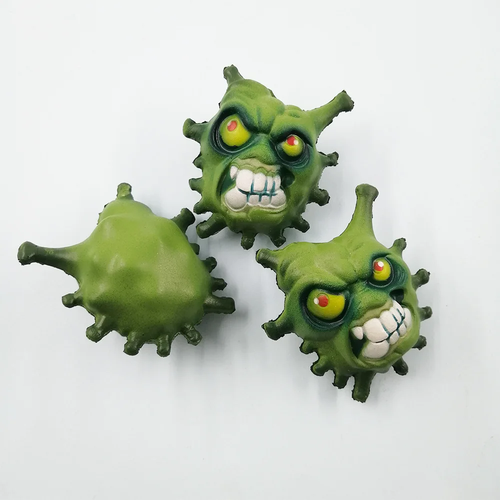 Novelty Weird Horror Scary Simulation Virus Decompression PU Toys Squishy Squeeze Compulsion Slow Rebound Toys