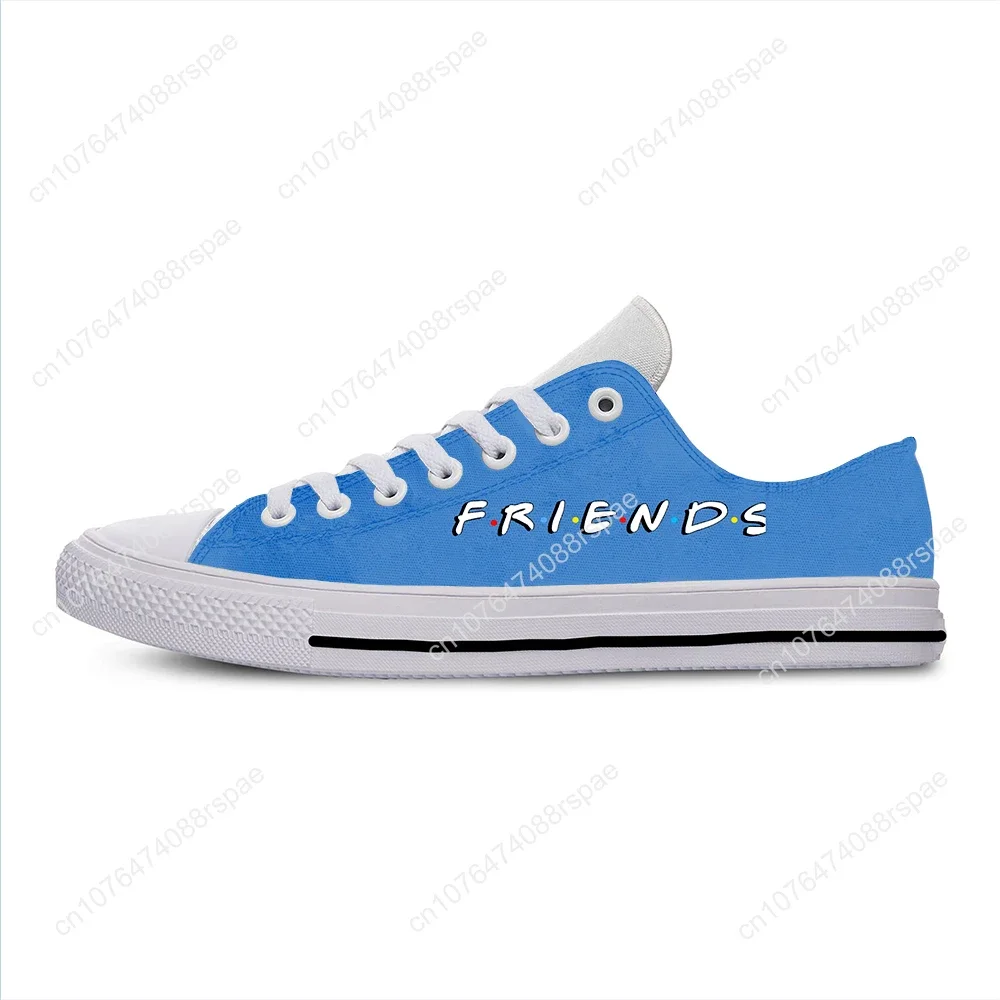 Vrienden Tv Show Anime Cartoon Leuke Mode Grappige Casual Doek Schoenen Lage Top Lichtgewicht Ademende 3d Print Heren Dames Sneakers