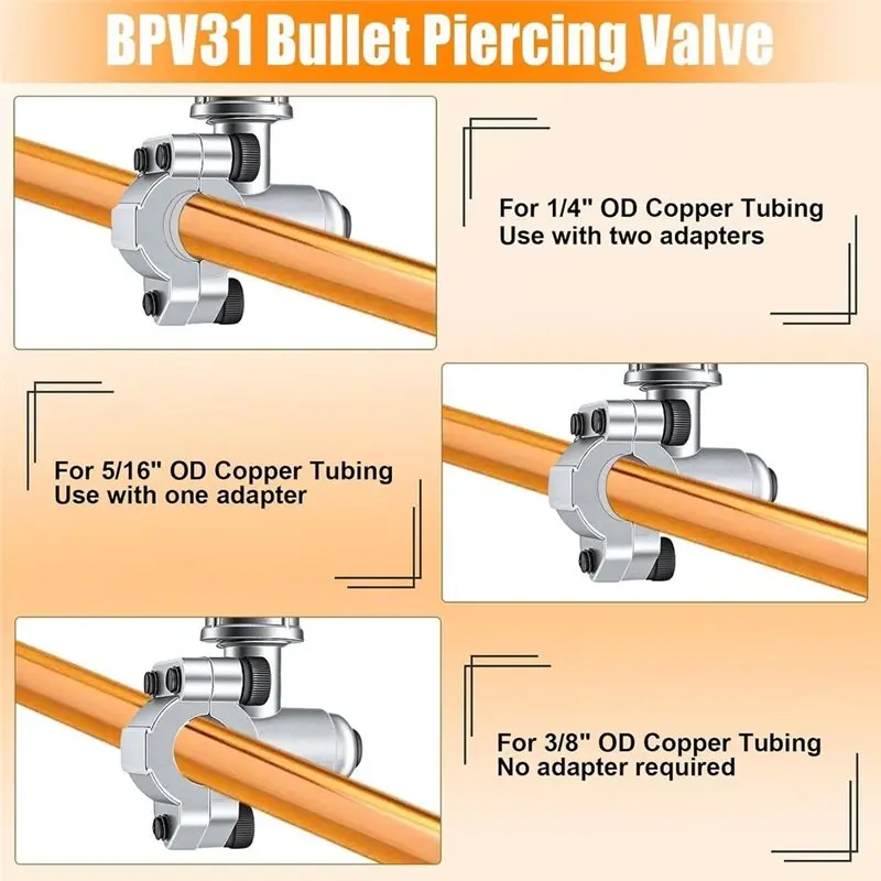 ABBZ-For Refrigerator AC Compatible BPV31 Bullet Piercing Valve, 10-Pack In 1/4