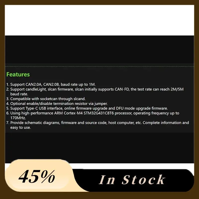 Canable V2.0 Canbus Transceptor USB para PCAN Adaptador analisador de protocolo CAN2.0 Controlador serial fácil de usar