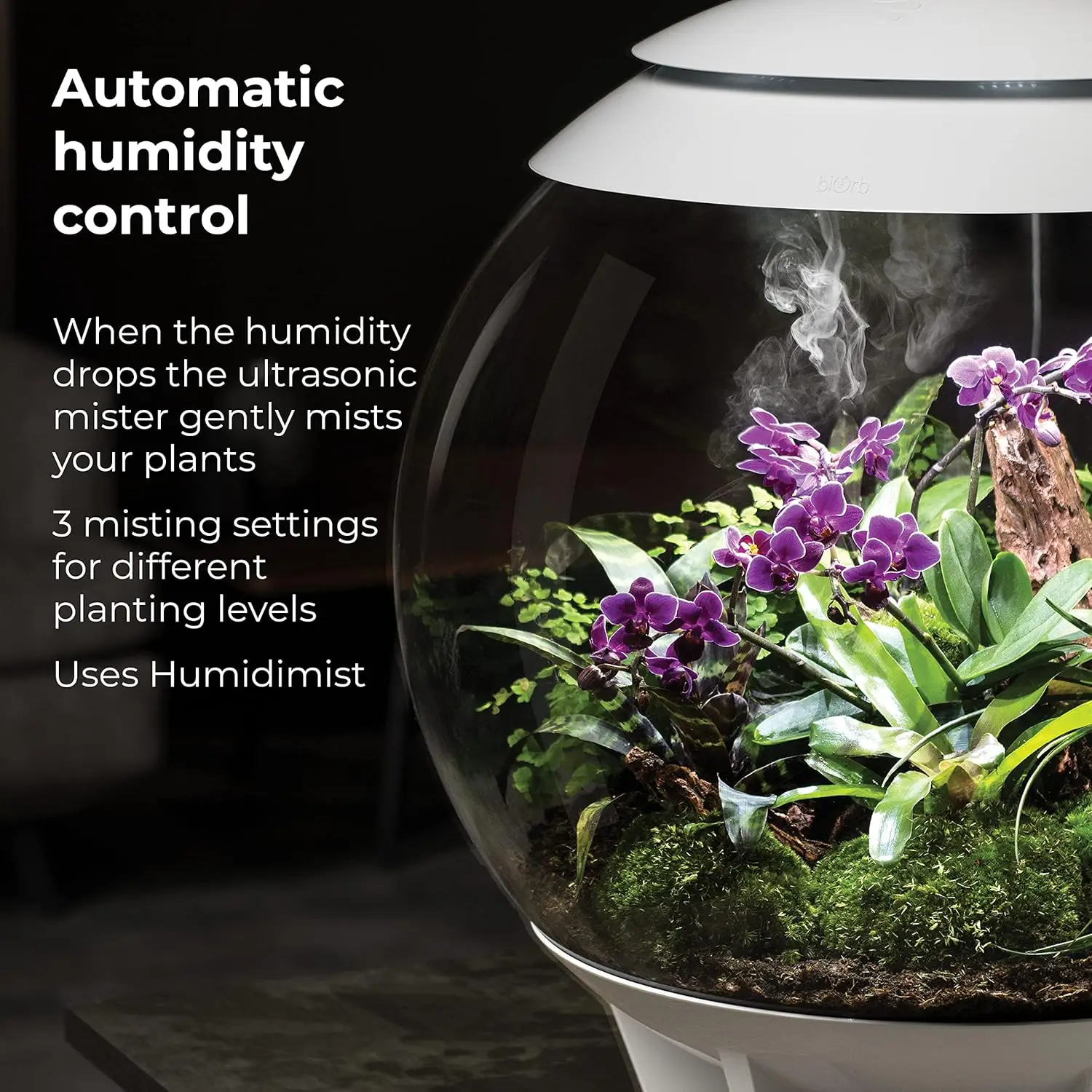 AIR 60 LED Terrarium 16 جالون أبيض (46147) 10 مرات أقوى من الزجاج، 50% ولاعة لها تصنيف شفاف بنسبة 93%