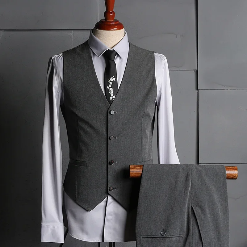 (18) Customized New Men’s Casual and Business Solid Color Wedding Professional Suits