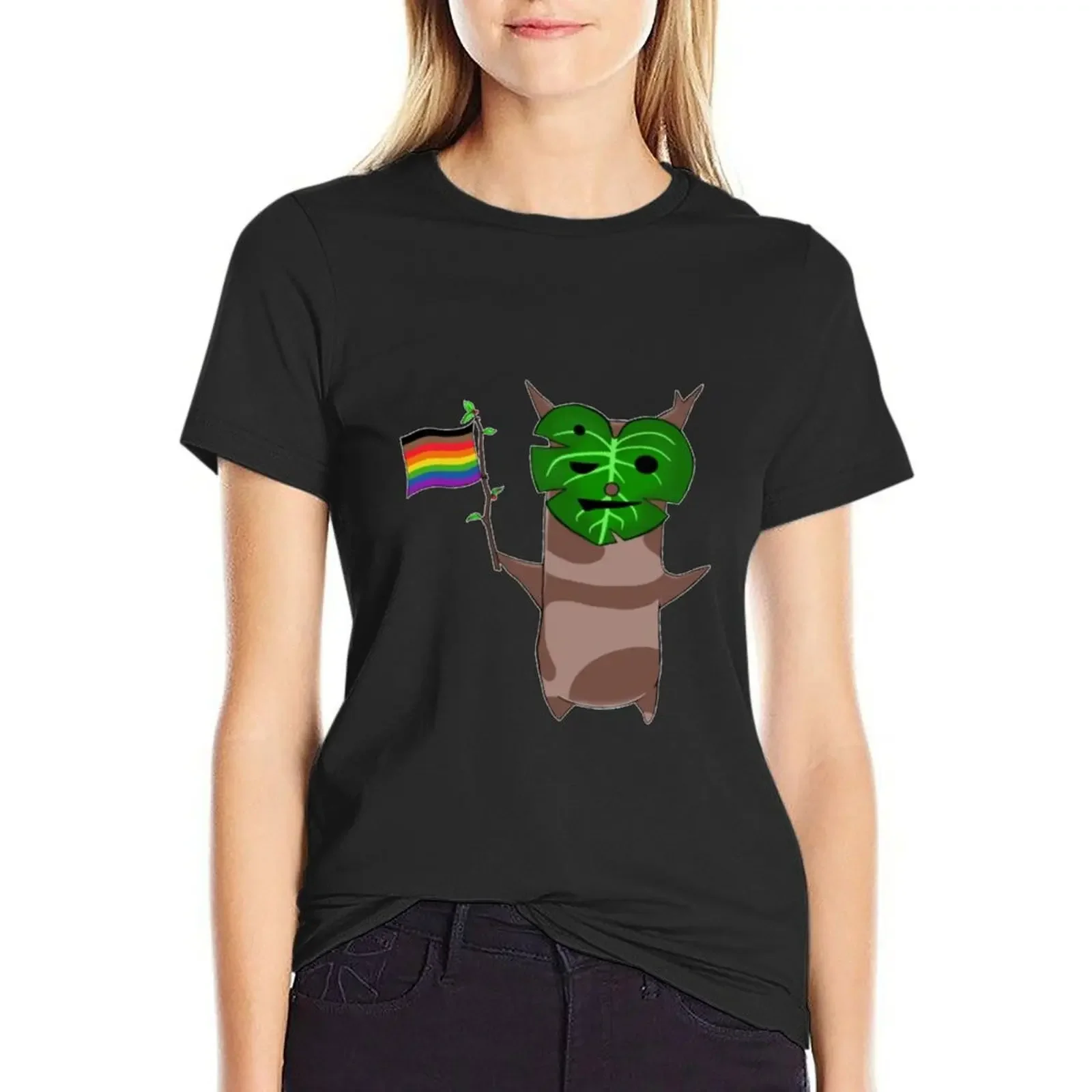 BOTW Korok Rainbow Pride Flag T-Shirt summer clothes Short sleeve tee lady clothes hippie clothes workout shirts for Women