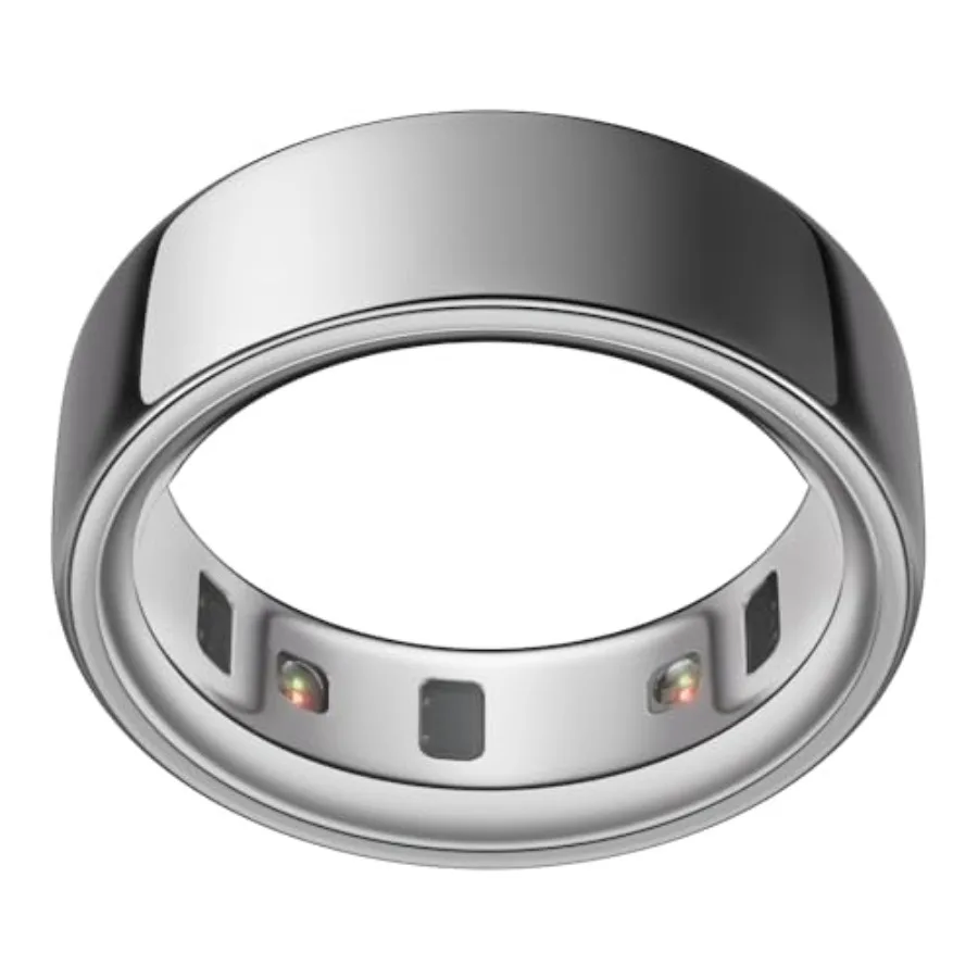 Anello Smart Ring 4 - Misura 8 - Monitoraggio Sonno, Attività, Salute Femminile, Consigli AI, Fino a 8 Giorni di Autonomia, App, Android e iOS