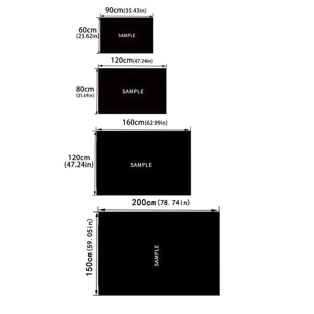 سجادة مربعة مطبوعة على شكل حيوانات من القطيفة - غير قابلة للانزلاق ودافئة وأنيقة لغرفة المعيشة أو غرفة النوم، متوفرة بمقاسات متعددة، بوليستر #3