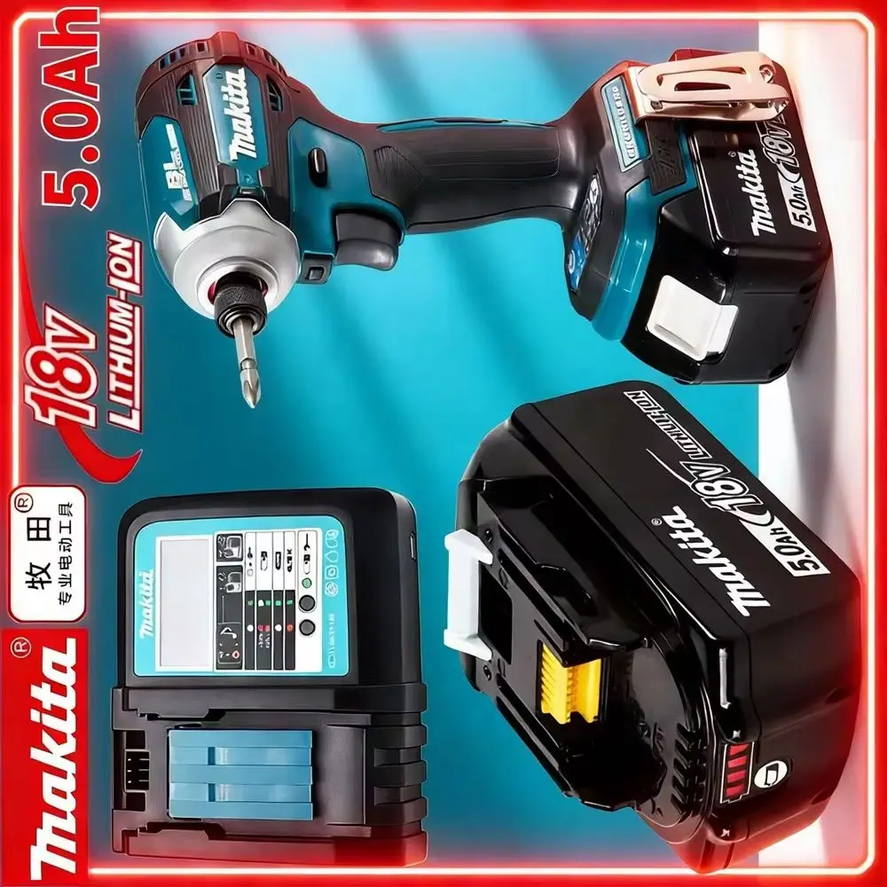 

）100% Original Makita 5Ah for Makita 18V 5000mAh Battery BL1830B BL1850B BL1850 BL1840 BL1860 BL1815 Replacement Lithium Batter