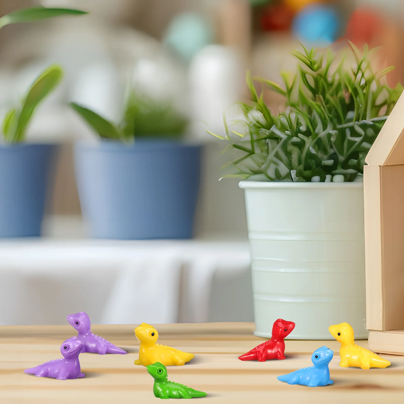 100 قطعة السحالي الراتنج الصغيرة تصميم رائع الألوان الزاهية لبيت الدمى بونساي حديقة ديكور مصغرة الحيوان الحلي الصغيرة #3