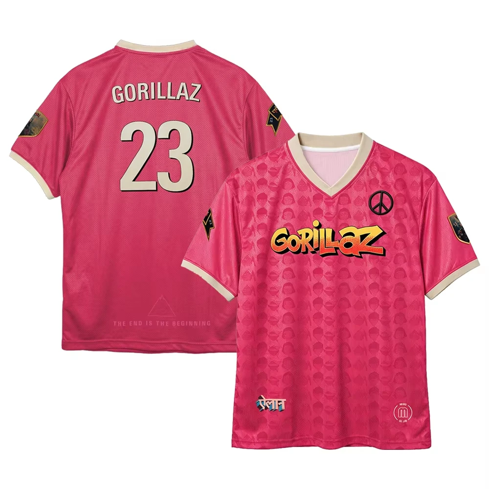 Familien-Matching Gorillaz 23 Doppelseitiges Mesh-Fußballtrikot Y2K Virtuelles Band Indie Streetwear Oversized Sport-T-Shirt Schnelltrocknendes Shirt – Detail 7