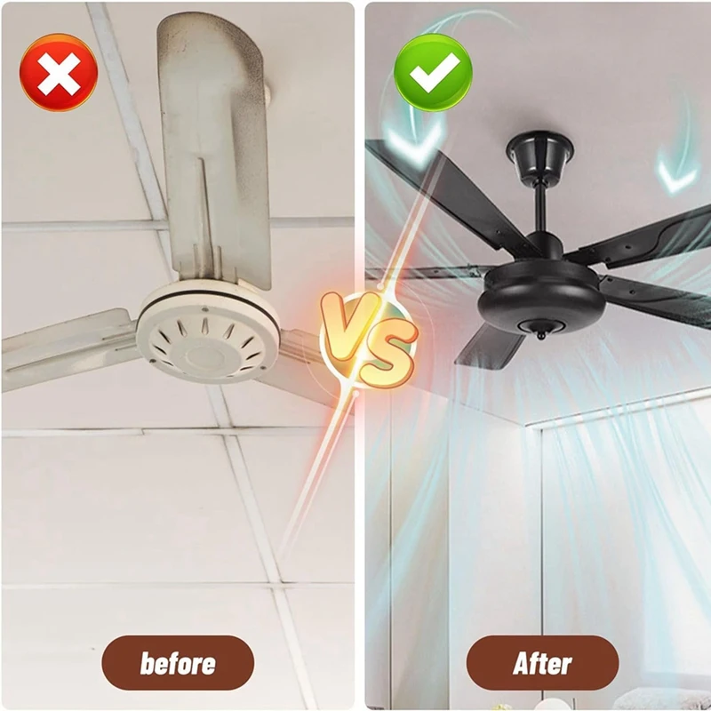 AB15-10 PCS Ceiling Fan Filters, Activated Coconut Carbon Filter Filters For Ceiling Fan Blades Eliminate Odors