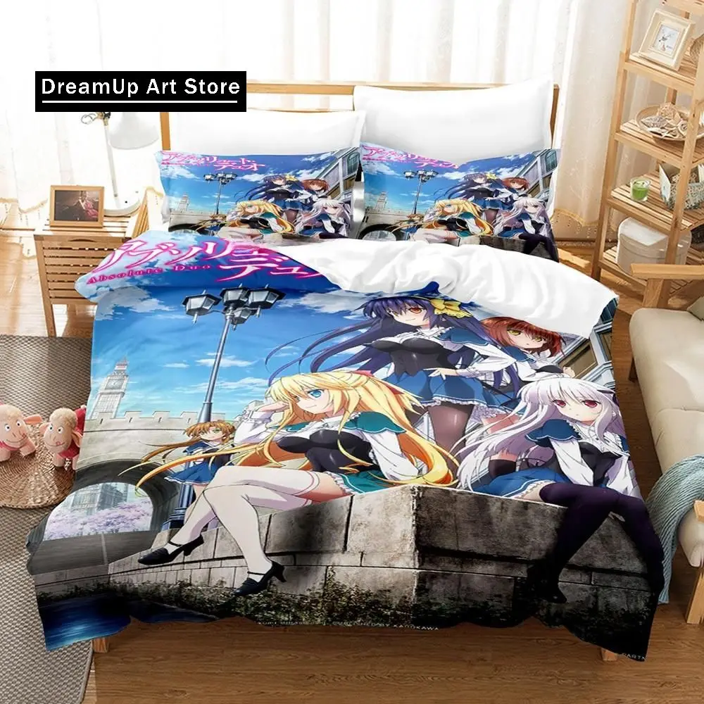 New 3d Print Kawaii Anime Absolute Duo Bedding Set Single Twin Full Queen King Size Bed Set Adult Kid Bedroom Duvet cover Sets