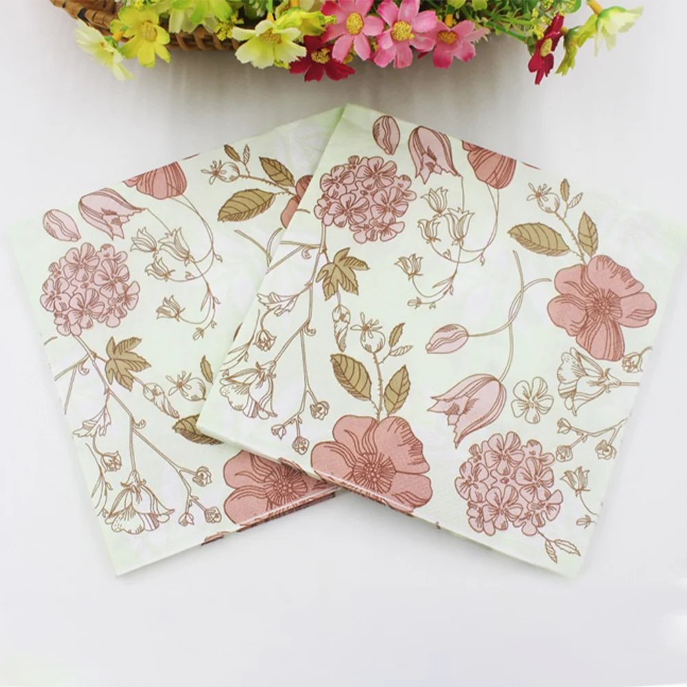 20PCS Color Printed Napkins Facial Tissue Printing Napkin for Party Banquet Daily Use Wedding Party