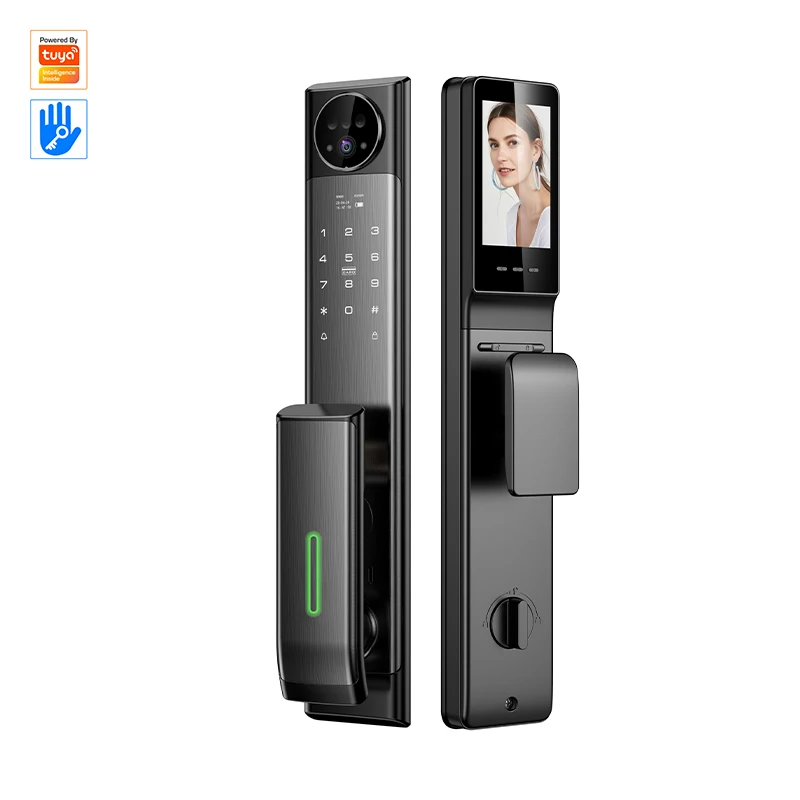 

Fully Automatic HD Camera Face ID Password Digital Door Lock App Password Fingerprint Smart Door Lock With Finger Vein