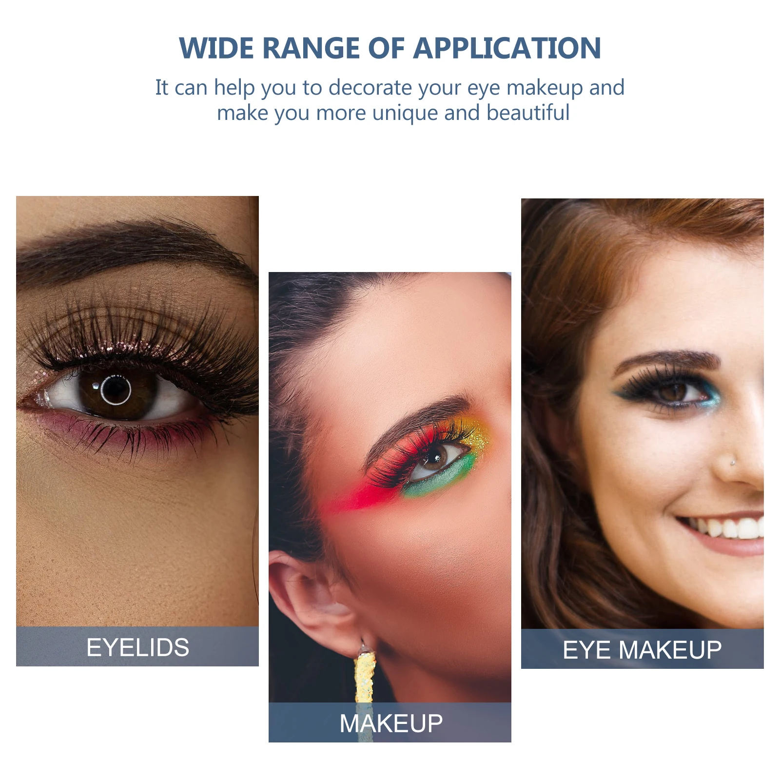 

4 Pairs False Eyelash Stickers Dense Long Lasting Waterproof Plastic Beauty Eyelashes Decorative Makeup Accessories for Women