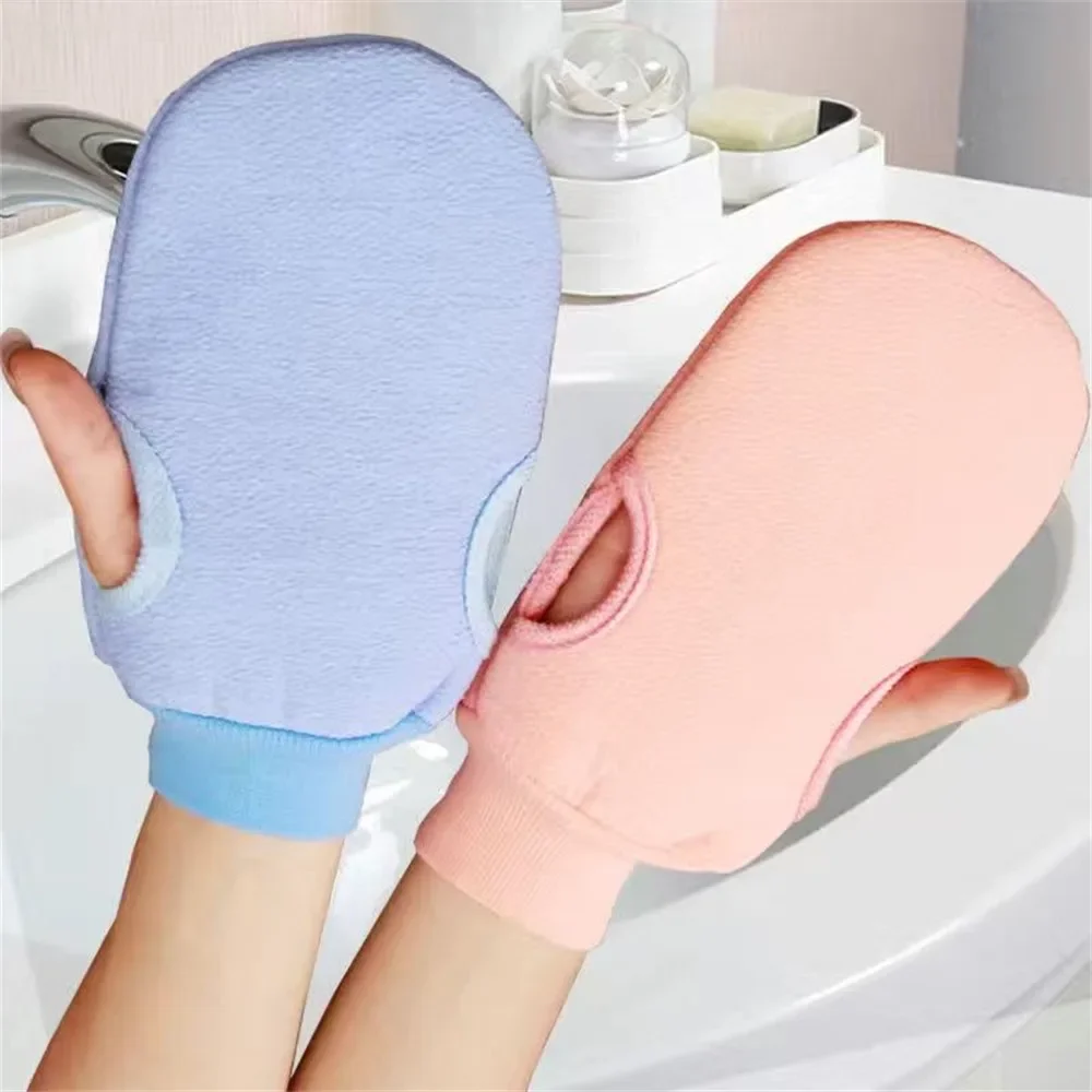 Shower Spa Exfoliator Two-sided Bath Glove Body Cleaning Scrub Mitt Rub Dead Skin Removal Bathroom Massage Products SPA Foam