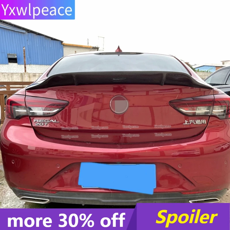 R Style Real Carbon Fiber Rear Trunk Lip Spoiler Body Kit Accessories For Buick Regal Opel Badge 2017-2022