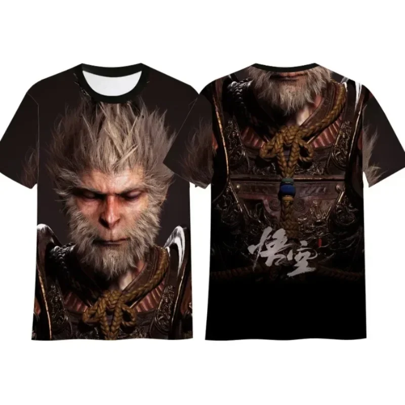 New Role Playing Games Black Myth: Wukong Print T-shirt 3D Fashion Men/Women Short sleeve O-Neck Tee Top trend Street Clothing