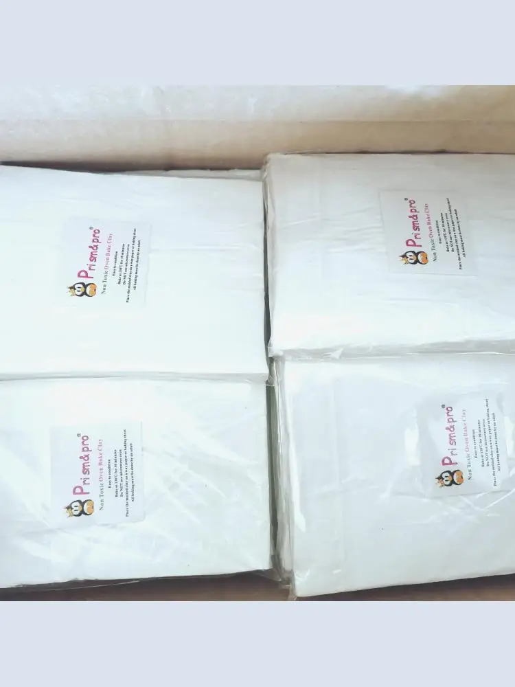 PrismPro argile polymère translucide peau blanche noir 250g four polymère cuisson argile Flexible recommande sur l'arbre de bouteille bleue