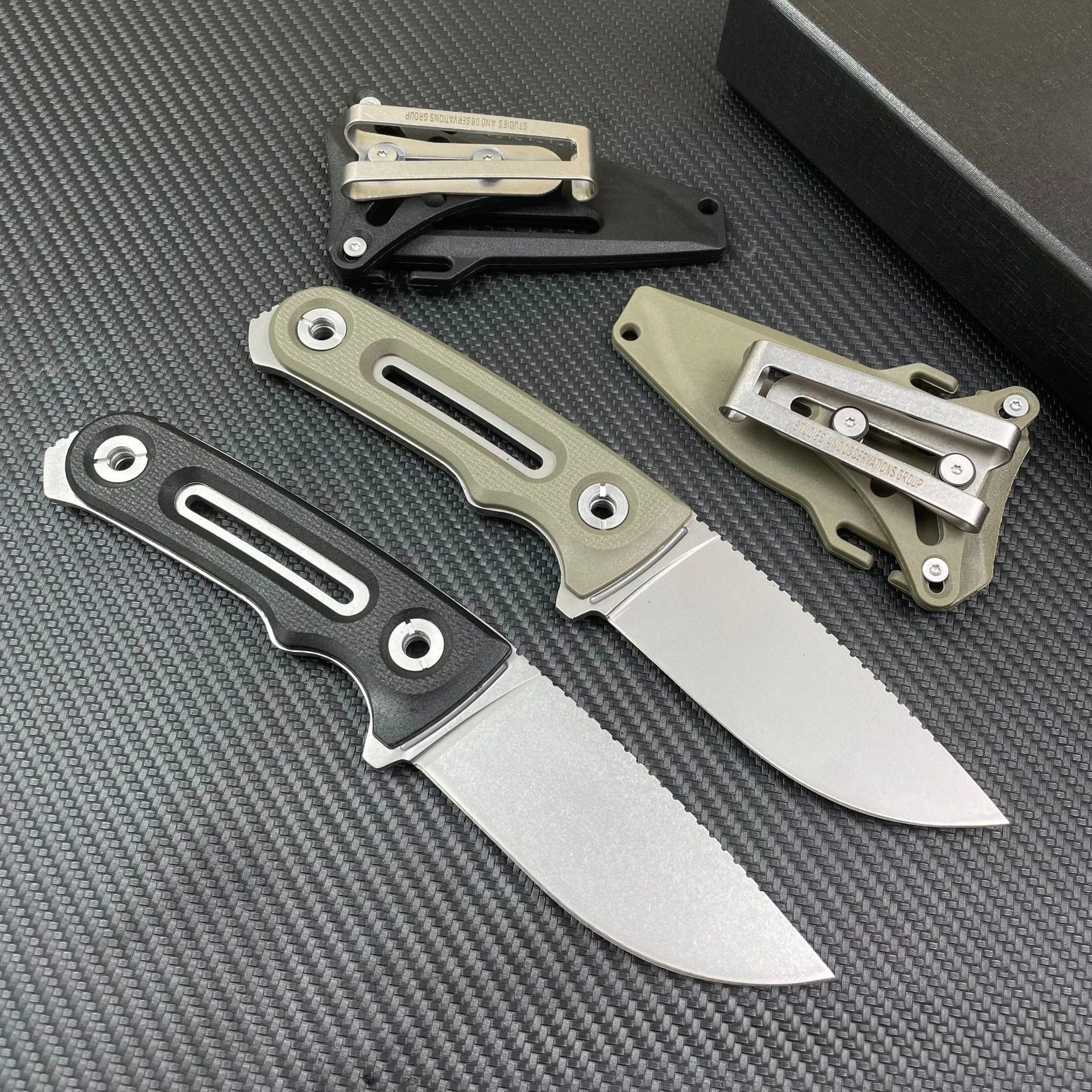 FX سكين مستقيم صغير 8Cr13Mov شفرة ألياف النايلون مقبض القتالية EDC بقاء السكاكين التخييم في الهواء الطلق EDC سكين جيب