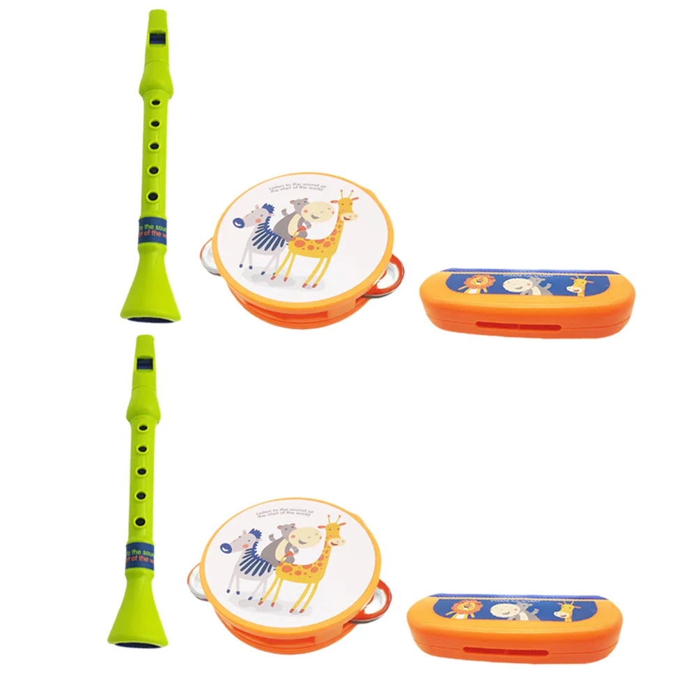 

6Pcs Plastic Harmonica Set Small Clever Design Suitable Blues Folk Pop Promote Early Musical Abilities Durable Long Lasting