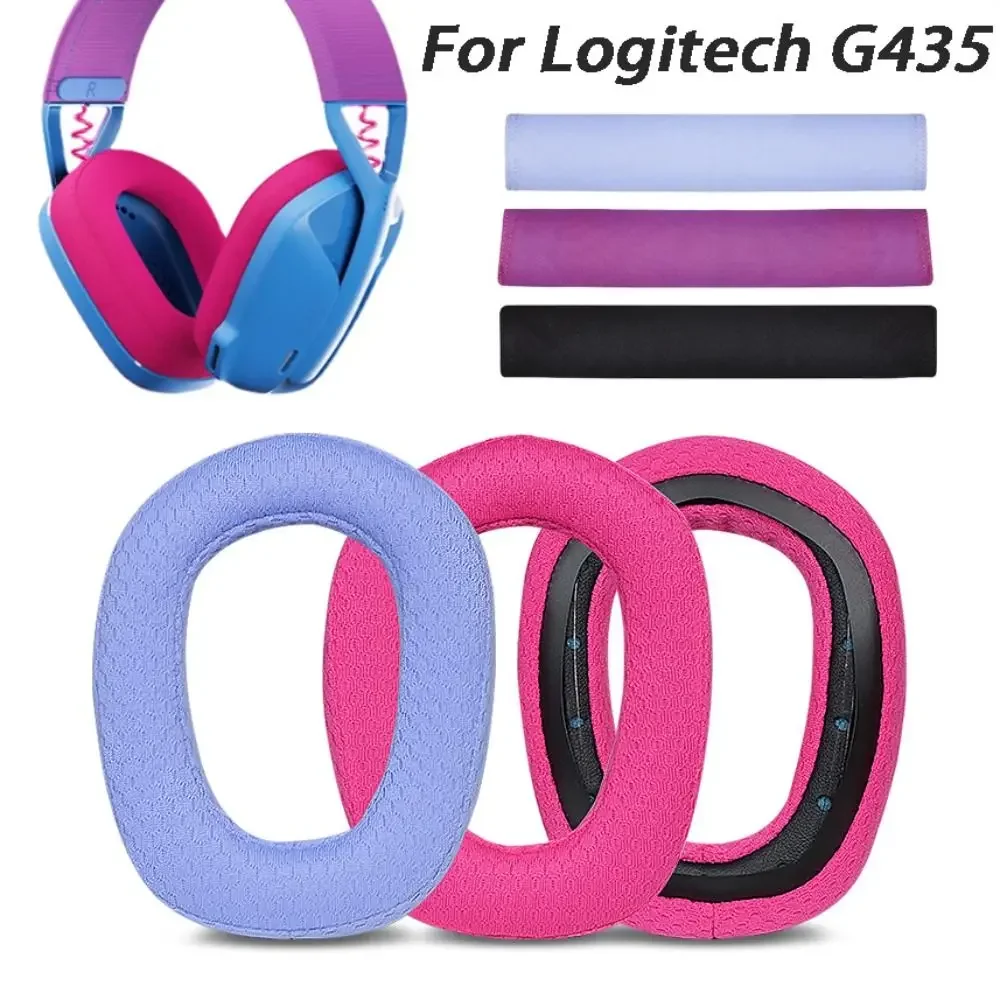 

Replacement Earpads Suitable For Logitech G435 Headphones Memory Foam Ear Cushions Earmuffs Headband Headphone Accessories