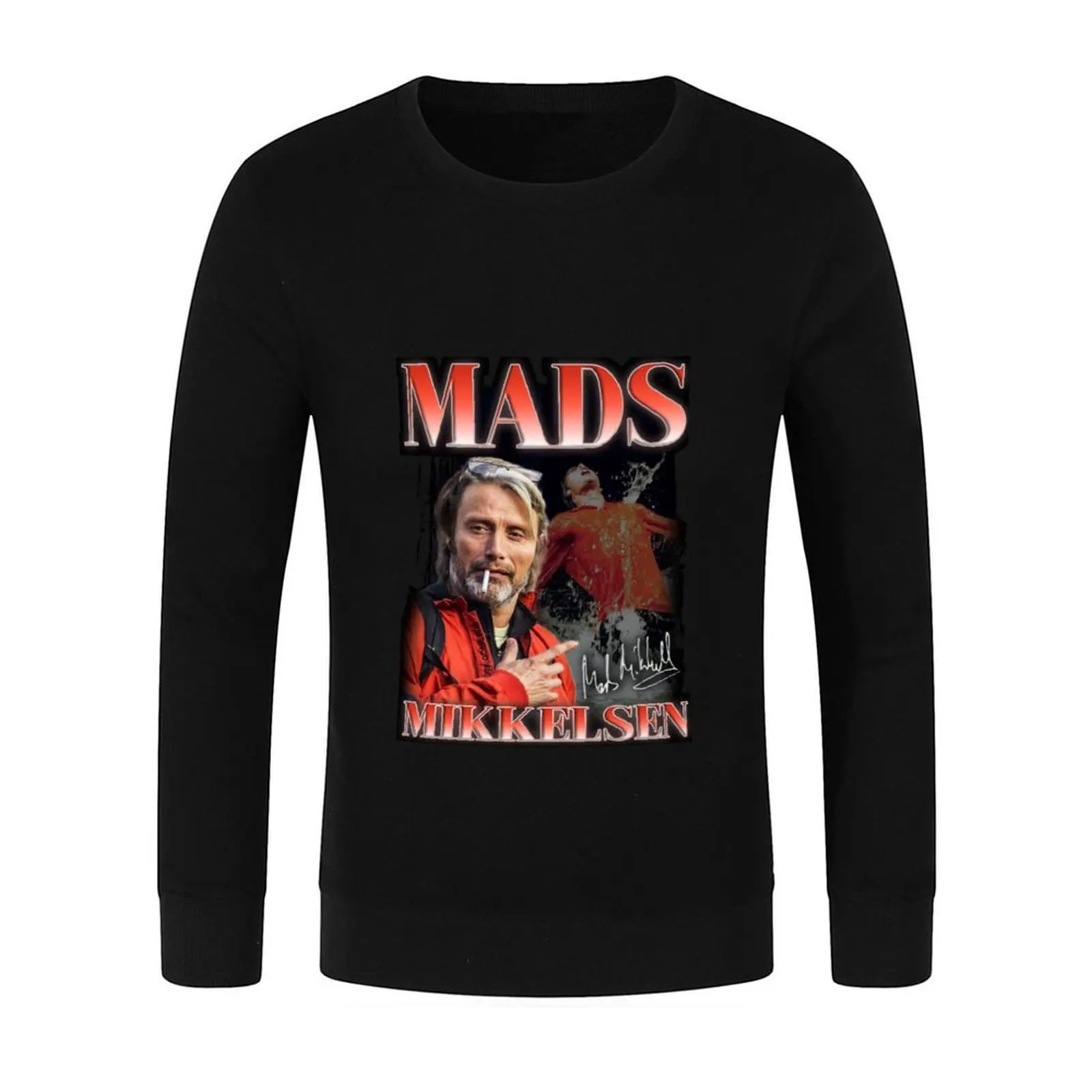 Mads Mikkelsen 90s نمط الرسم (الإصدار 2) قسط البلوز الخريف الرجال معطف الرجال ملابس رجالي مصمم الملابس بلوزات