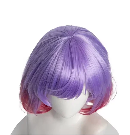 Peluca de pelo sintético Anime Astrum Design Luna Cosplay peluca Luna peluca rosa Color mezclado peluca corta pelucas resistentes al calor