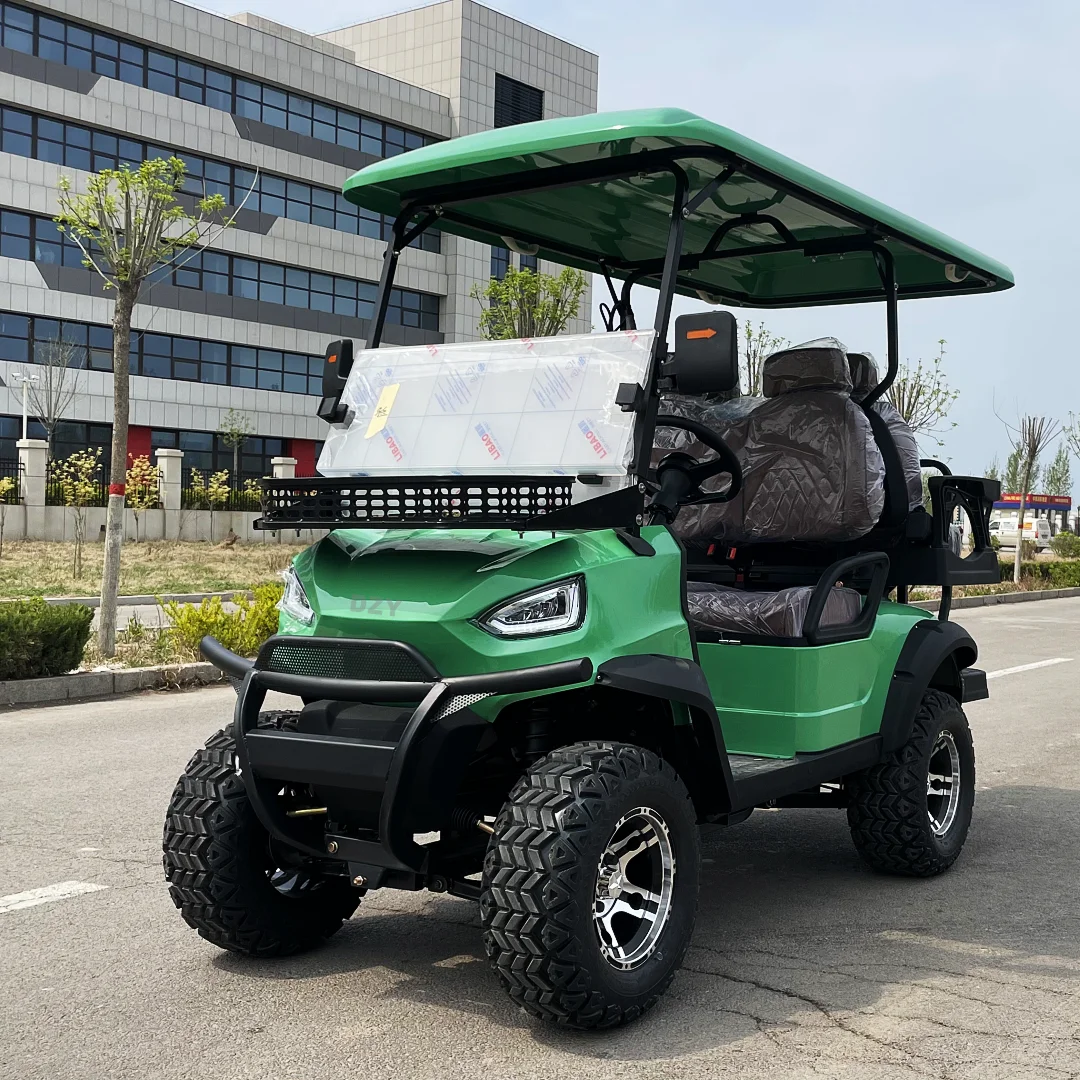 Carrito de Golf 2024 para 4 personas, carrito eléctrico todoterreno exportado a Europa y América, novedad