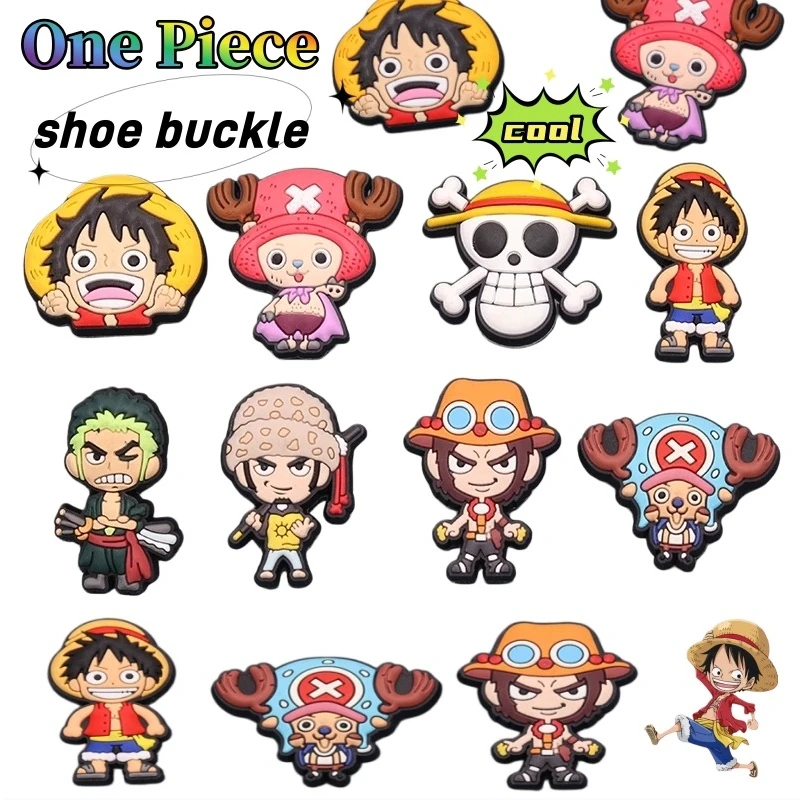 

Подвески для обуви One Piece, милые и модные, с мультяшными персонажами, персонализированные, креативные, простые, в стиле каваи, подарок на день рождения для друзей.