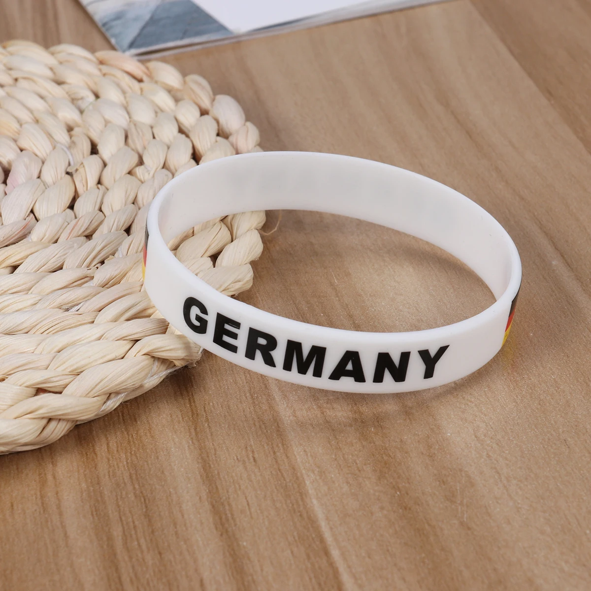 

5pcs SiliconeWristbands Flag Decorative Wristband Printed Bracelet Country Silicone Country Wristbands Wristband Handbands
