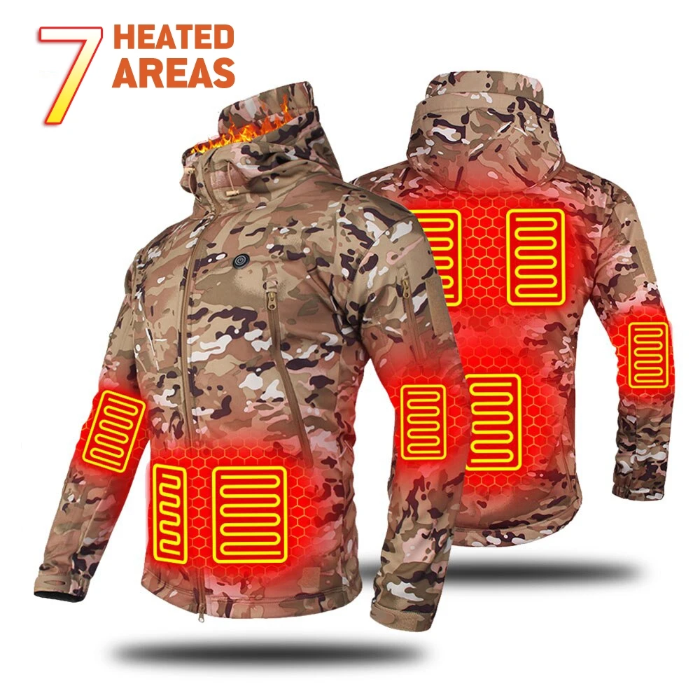 

Winter Jackets for Men Heated Jacket Women's Autumn Jacket Hooded Windbreaker Tactical Hunting Hiking Camping Warm Ski Clothing