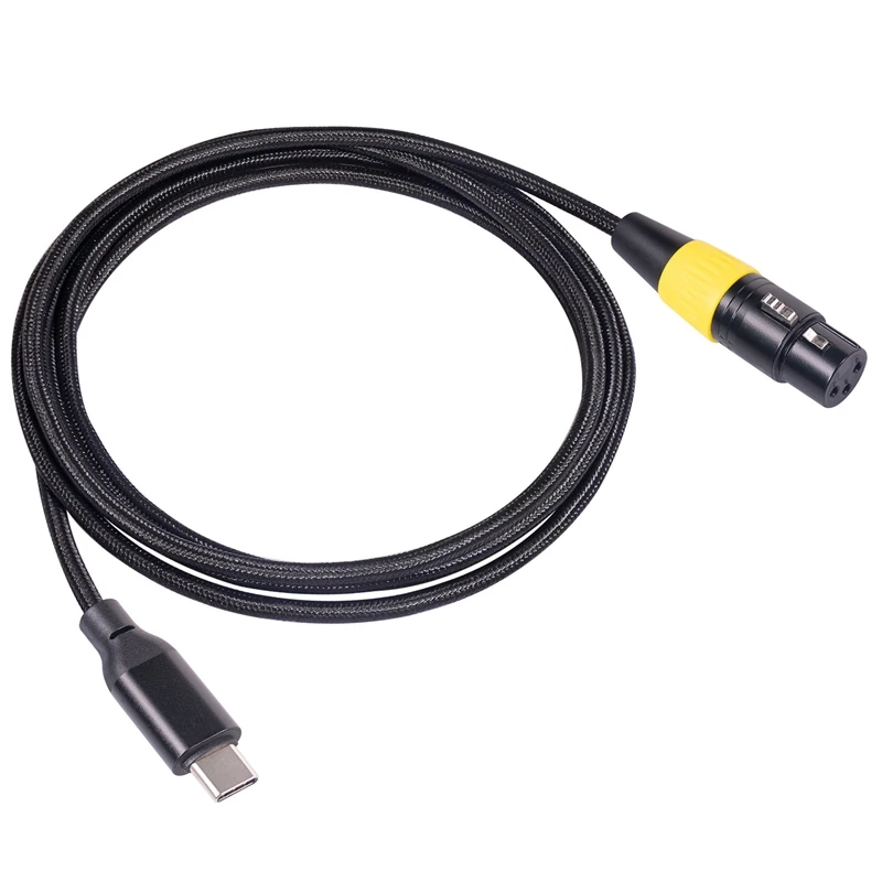 

Type-C to XLR Female Phone Audio Cable Type C to XLR Sound Card Microphone Speaker Mixer Quitar Stable Connection Cannon Cables