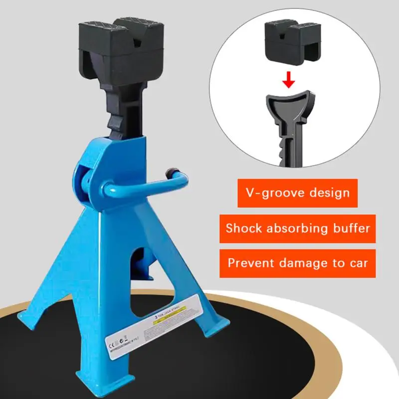 Car Jack Rubber Pad Car Slotted Lift Jack Stand Rubber Pads Universal Repair Tools Frame Protector Adapter Jacking Tools 1/2pcs